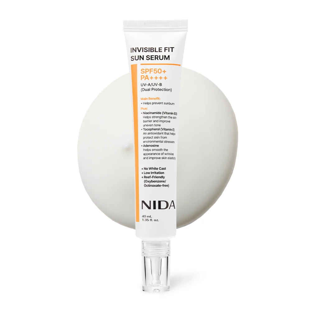 NIDA Invisible Fit Sun Serum SPF50+ PA++++ tube