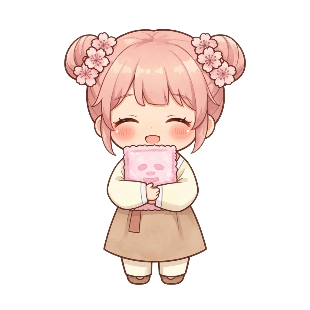 Mascot smiling softly